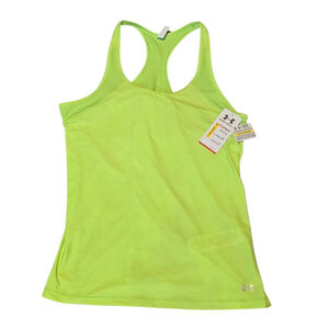 NWT Women's Under Armour Neon Green HeatGear Tank Top XL